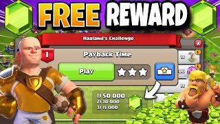 HOW to Get FREE GEM & REWARD From Haaland Challenge in coc