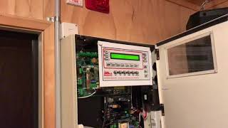Fire system testing: Two stage evacuation.