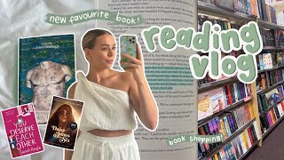 reading vlog  new favourite book, reread, book browsing & library trip