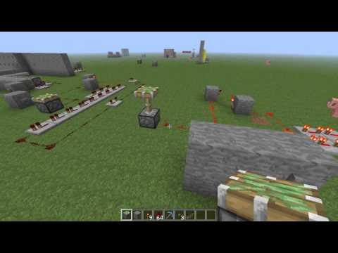 Minecraft Tutorial - Задерживатель сигнала с кнопки.