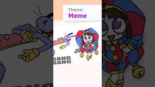 ROBLOX POMNI TADC Speed Draw MEMES 🤣 #speeddraw #roblox #shorts