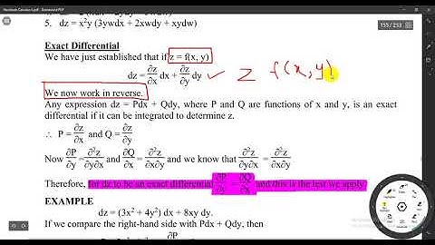 MTH301 Lecture 30 (Exact differential) (Part 1) (IMPORTANT)