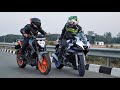 Yamaha r15 2023 vs duke 200 2023 top end battle  new champ