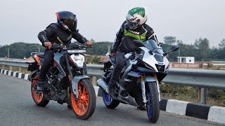 Yamaha R15 2023 vs Duke 200 2023 Top End Battle | New Champ!