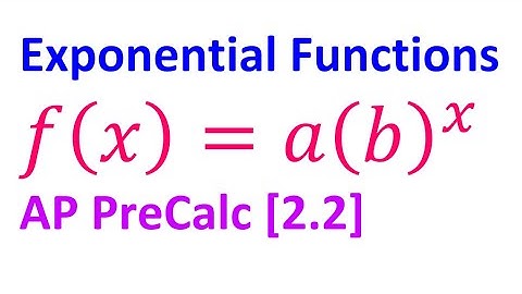 2.2F - Exponential Functions [AP Precalculus]