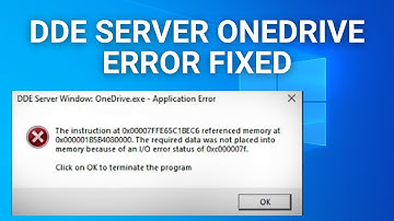 DDE Server Window Onedrive.exe Application Error Fix | One drive.exe Application Error solved
