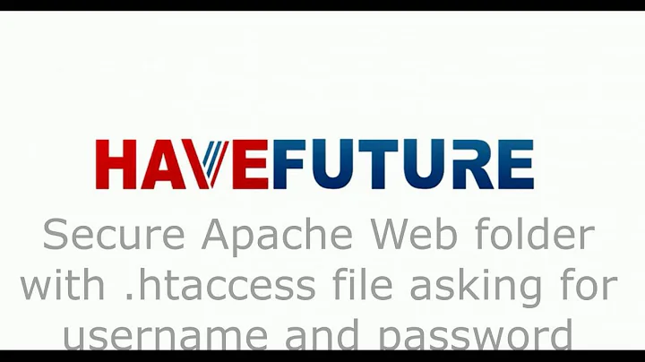 21. Linux Apache - protect folder with htaccess file - here phpMyAdmin folder protection