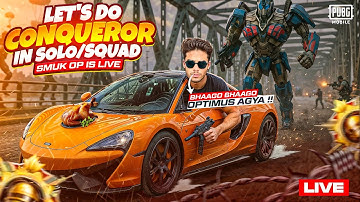 Pushing Solo Squad Conqueror!🔥 Smuk Op is Live | PUBG MOBILE