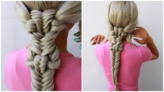 Suspension Knot Fishtail Braids  by Another Braid Hairstyle for wedding and party | party hairstyle Wealth