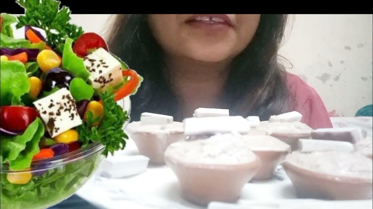 Diya with slate pencil paste eating Video Saleti eating ASMR