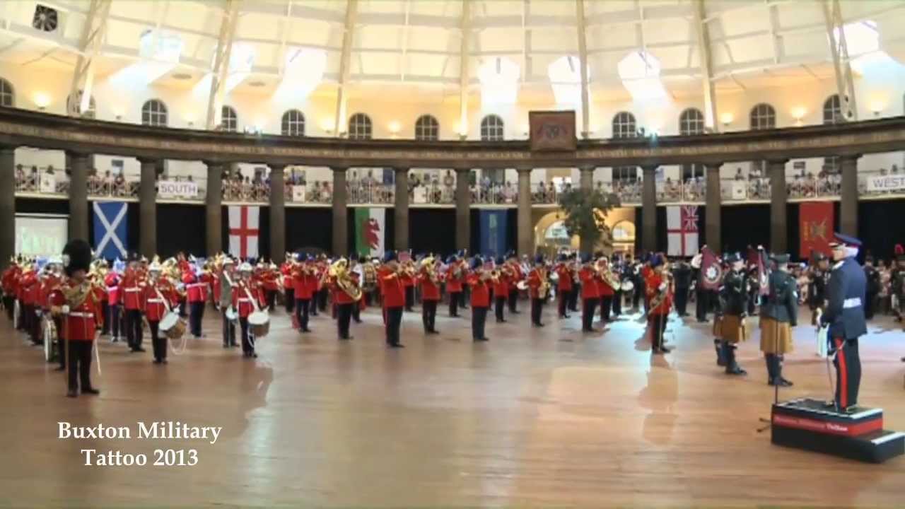 Buxton Military Tattoo 2013 - Sunset Ceremony, Lone Piper and National Anthem