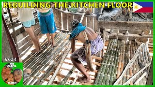 REBUILDING THE KITCHEN FLOOR AT THE MOUNTAIN FARM HOUSE - THE GARCIA FAMILY