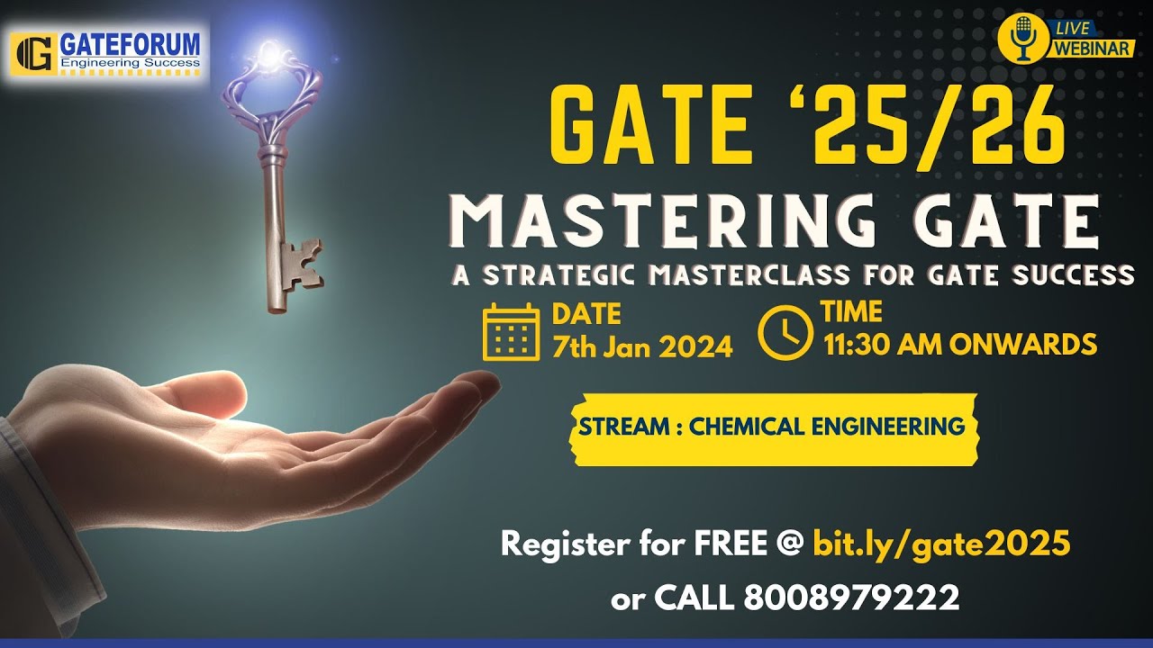GATE 2025 Chemical Engineering GATE Mastery Session YouTube