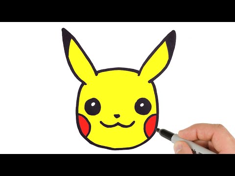 How to draw Pikachu's Head Easy | Pokemon