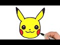 How to draw pikachus head easy  pokemon