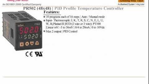 SELEC PROFILE CONTROLLER PR502 PROFILE CONTROLLER