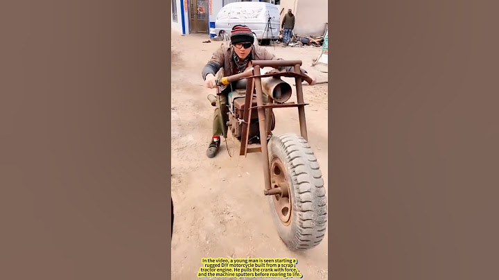 Homemade Tractor-Engine Motorcycle Roars to Life!