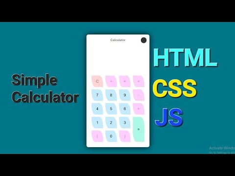 Simple Calcualtor App Using HTML, CSS and JS - YouTube