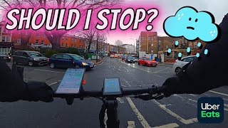 TODAY WAS HORRIBLE!! Delivering Fast Food In The RAIN :( London Delivery Rider EBike