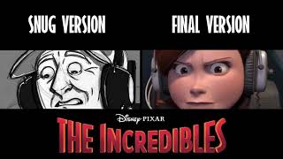 The Incredibles 'Missile Lock' Storyboard Comparison