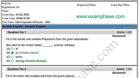 OSSC Excise SI Question Paper With Answer Key PDF 2022 (All)
