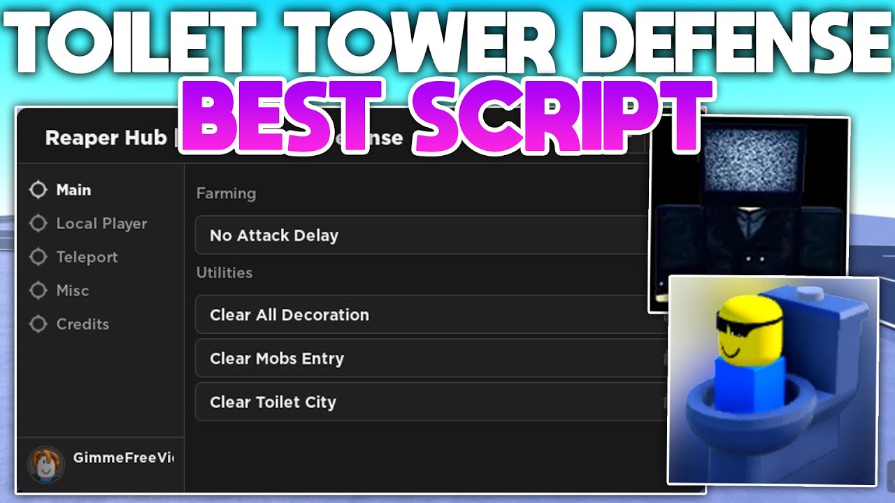 Toilet Tower Defense Script [NEW] Latest : r/GGhacks