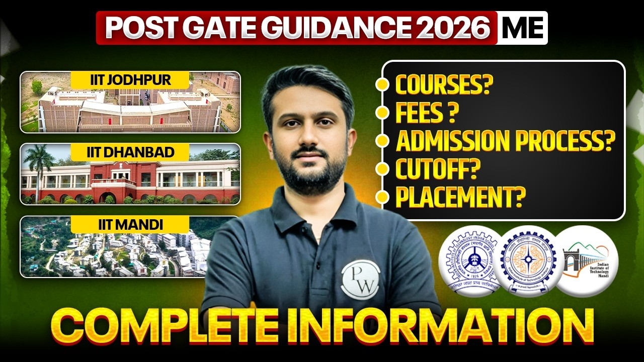 IIT Jodhpur, Dhanbad, Mandi MTech Admission 2026 | ME | Fees, Course ...