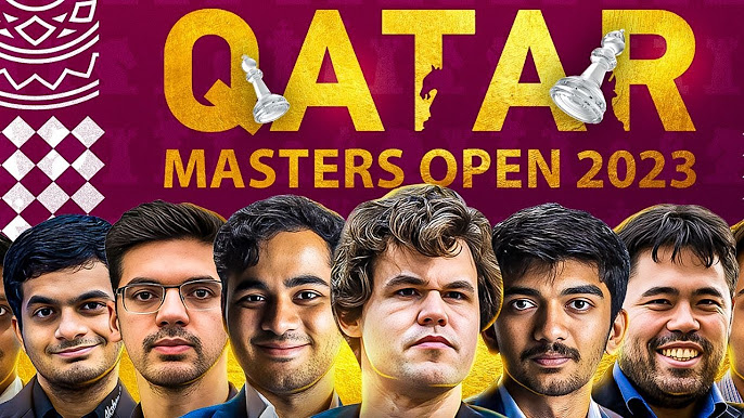 The Star-Studded Entry of the Qatar Masters 2023 feat. Magnus, Hikaru,  Anish, Gukesh 