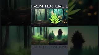 AI generates - smoking weed in the woods realistic