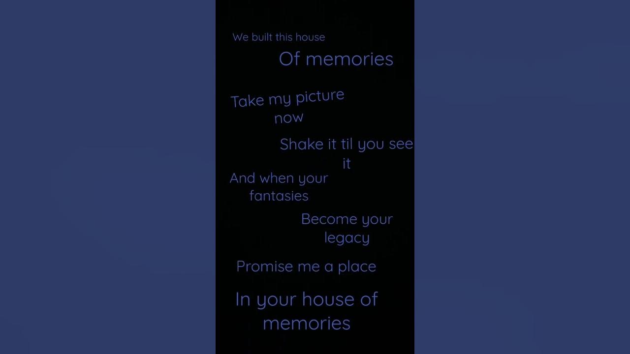 House of Memories || Lyrics - YouTube