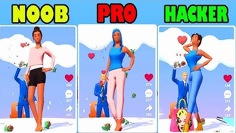 NOOB vs PRO vs HACKER in Shopaholic Go game - 3D Shopping Lover Rush Run ( ios - Android ) gameplay