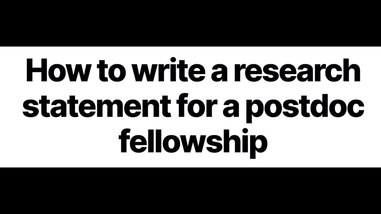 how to write research interest for postdoc