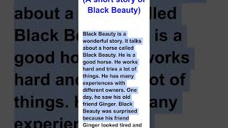 Essay about the story Black Beauty 2023 #english_language #paragraph #english #englishspeaking