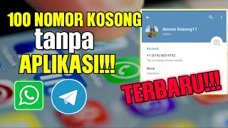 Cara mendapatkan nomor kosong untuk telegram, whatsapp,facebook terbaru tanpa aplikasi