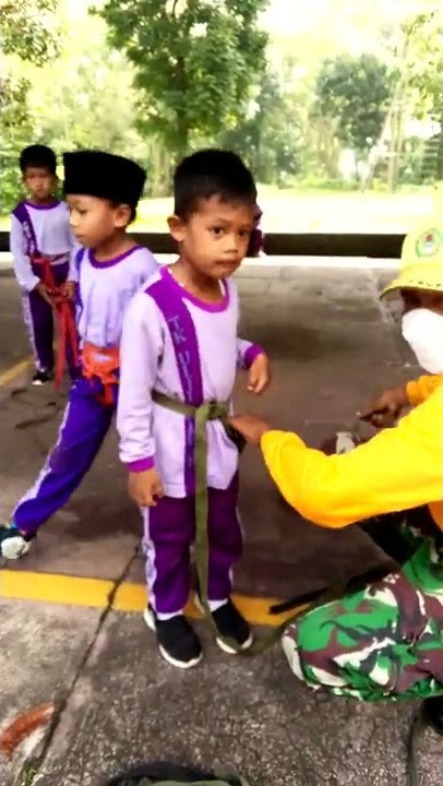 persiapan outbound flying fox bersama BPK tentara
