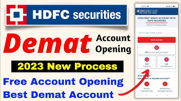 HDFC Securities Account Opening 2024 - How To Open Hdfc Securities Demat Account Online