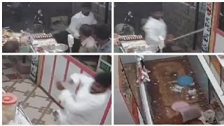 A corporator’s son created ruckus and damaged the sweet shop in Khammam over a dispute  the son of s screenshot 3