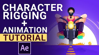 Character Animation Tutorial in After Effects || Biker Front View