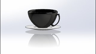 Cup and Saucer Design in solidworks