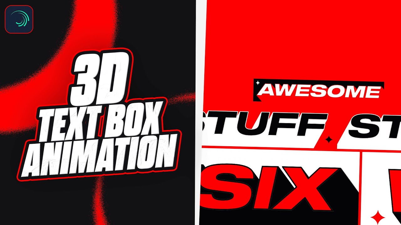3D Text Box Motion Graphics Animation Tutorial! - Alight Motion - YouTube