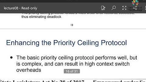 Function on Priority Ceiling Protocol | Online Education | Learn Online