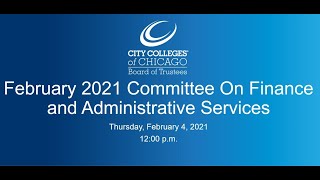 February 4, 2021 Committee on Finance and Administrative Services