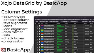 Xojo DataGrid - Column settings