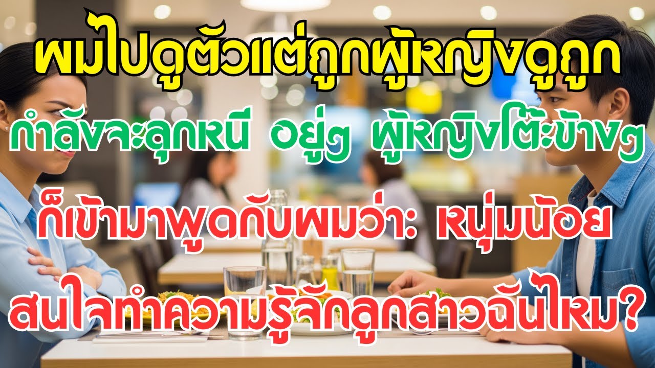 ไปดูตัว แต่ถูกผู้หญิงดูถูก กำลังจะลุกเดินหนี อยู่ๆ ผู้หญิงโต๊ะข้างๆ ก็พูดขึ้นว่า…