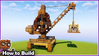 Medieval Crane - Vanilla Minecraft Build Tutorial - EASY!