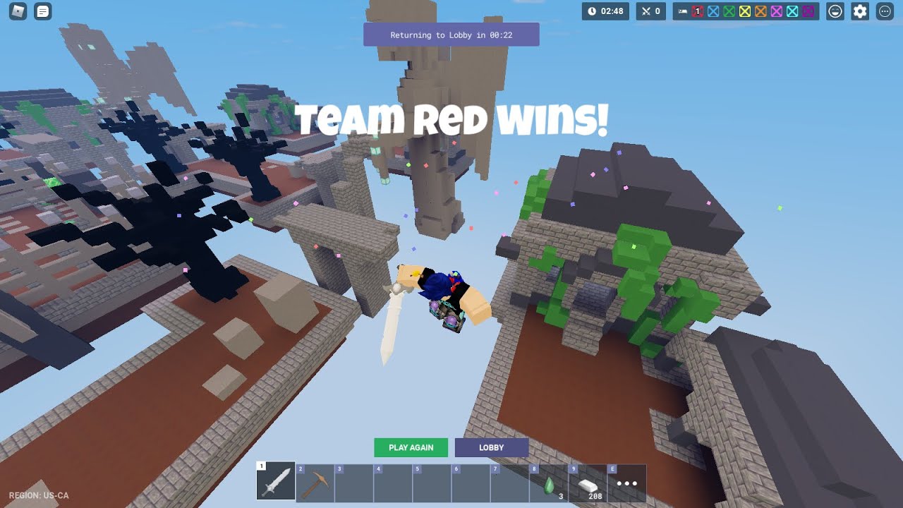 getting a win in Roblox BedWars with my friend - YouTube