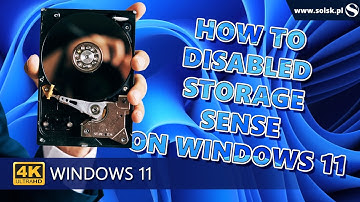 How to disabled storage sense on Windows 11