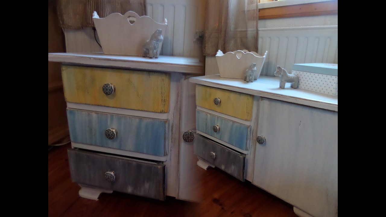 Diy Shabby Chic Kommode Maritimer Look Einfach Gunstig Selber Machen Upcycling Youtube