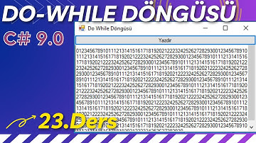 Uygulamalarla C# - 23.Ders: Do While Döngüsü (RichTextbox Kullandım)
