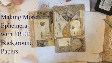 Craft with Me - Using My Free Background Papers #3 - Making Ephemera & Folder
